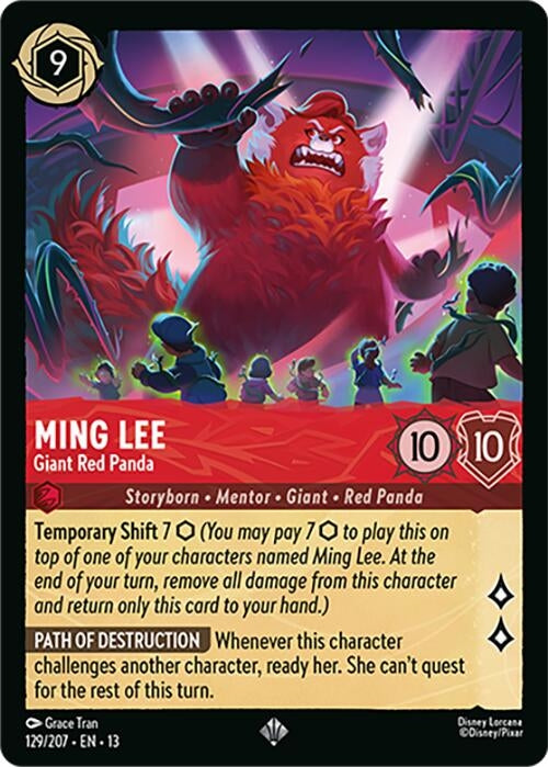 Image for Ming Lee - Giant Red Panda (129/207) (Cold Foil) [Attack of the Vine!] (13) - Disney Lorcana
