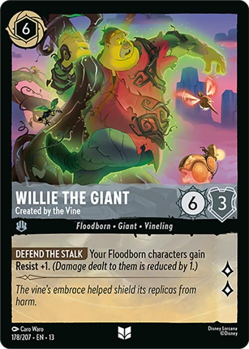 Image for Willie the Giant - Created by the Vine (178/207) (Cold Foil) [Attack of the Vine!] (13) - Disney Lorcana