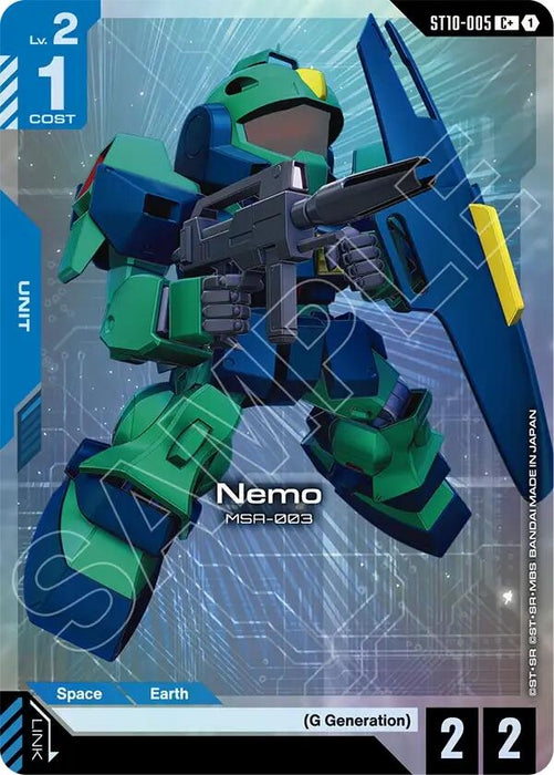 Image for Nemo (C+) (ST10-005) (Holofoil) [Starter Deck 10: Generation Pulse] (ST10) - Gundam Card Game