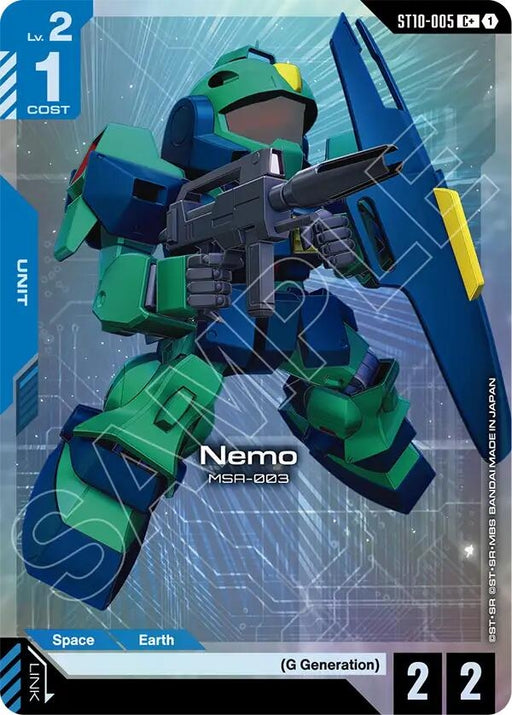 Image for Nemo (C+) (ST10-005) (Holofoil) [Starter Deck 10: Generation Pulse] (ST10) - Gundam Card Game