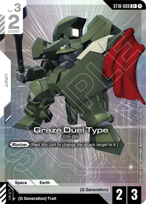 Image for Graze Duel Type (C+) (ST10-009) (Holofoil) [Starter Deck 10: Generation Pulse] (ST10) - Gundam Card Game