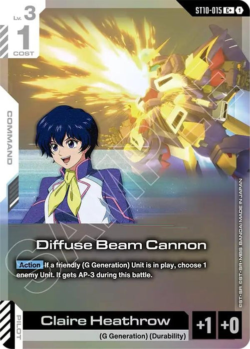 Image for Diffuse Beam Cannon (C+) (ST10-015) (Holofoil) [Starter Deck 10: Generation Pulse] (ST10) - Gundam Card Game