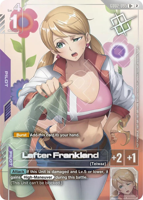 Image for Lafter Frankland (Store Tournament Winner Pack 05) (GD02-095) (Holofoil) [Gundam Promotional Cards] (GCG-PR) - Gundam Card Game