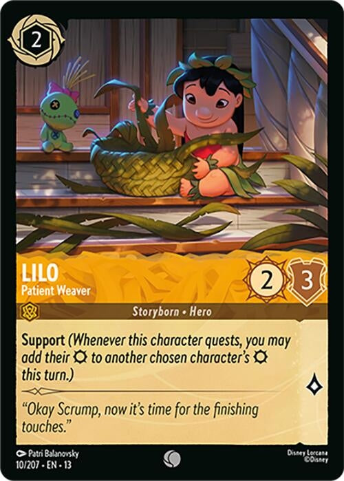 Image for Lilo - Patient Weaver (10/207) (Cold Foil) [Attack of the Vine!] (13) - Disney Lorcana