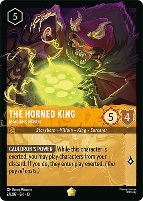 Image for The Horned King - Merciless Master (22/204) (Cold Foil) [Attack of the Vine!] (13) - Disney Lorcana