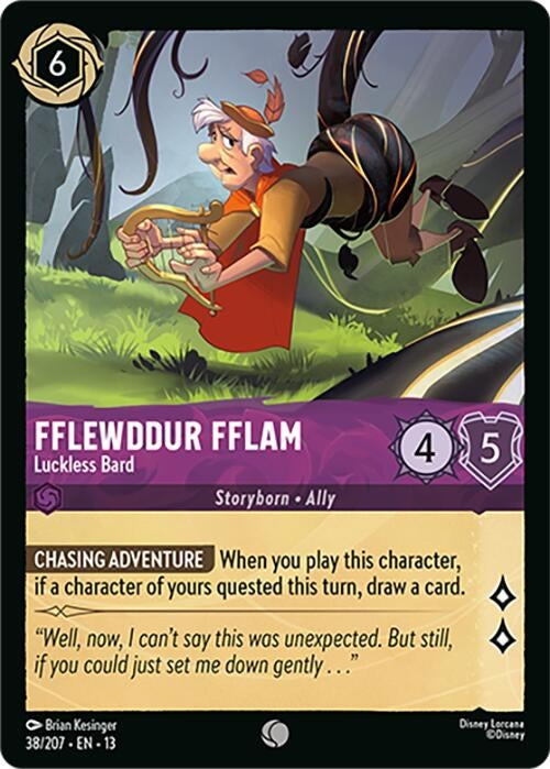 Image for Fflewddur Fflam - Luckless Bard (38/207) [Attack of the Vine!] (13) - Disney Lorcana