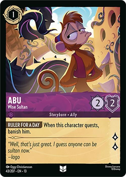 Image for Abu - Wise Sultan (43/207) [Attack of the Vine!] (13) - Disney Lorcana