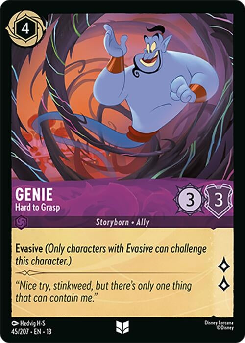 Image for Genie - Hard to Grasp (45/207) [Attack of the Vine!] (13) - Disney Lorcana