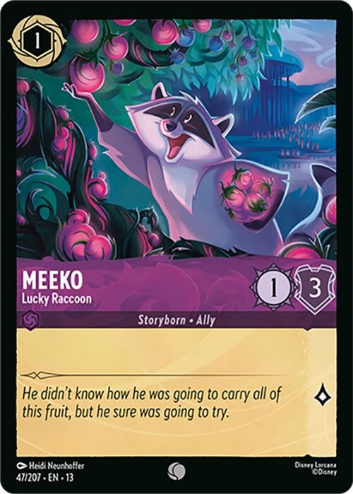Image for Meeko - Lucky Raccoon (47/207) [Attack of the Vine!] (13) - Disney Lorcana