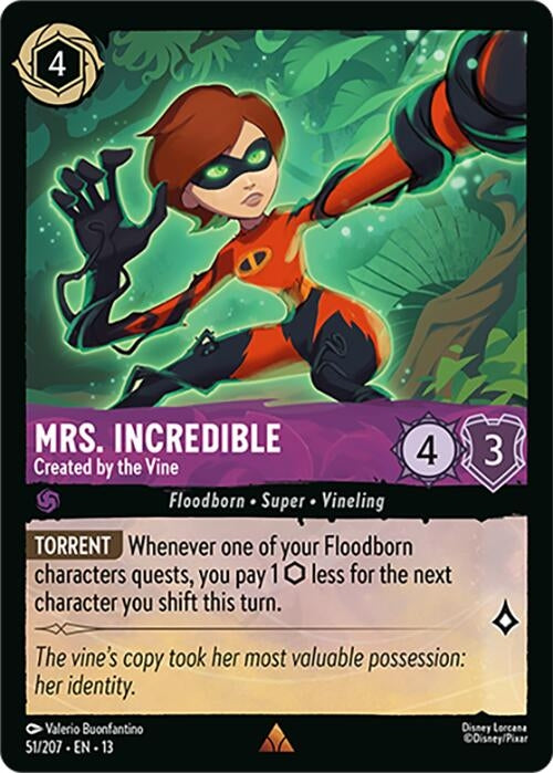 Image for Mrs. Incredible - Created by the Vine (51/207) (Cold Foil) [Attack of the Vine!] (13) - Disney Lorcana