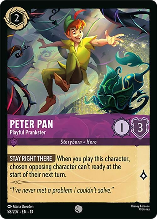 Image for Peter Pan - Playful Prankster (58/207) [Attack of the Vine!] (13) - Disney Lorcana