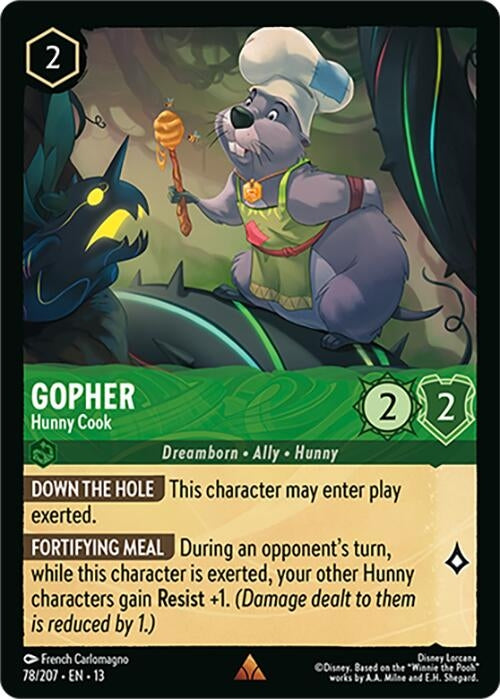 Image for Gopher - Hunny Cook (78/207) (Cold Foil) [Attack of the Vine!] (13) - Disney Lorcana