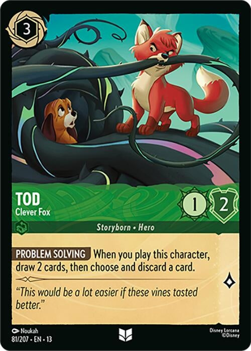 Image for Tod - Clever Fox (81/207) [Attack of the Vine!] (13) - Disney Lorcana