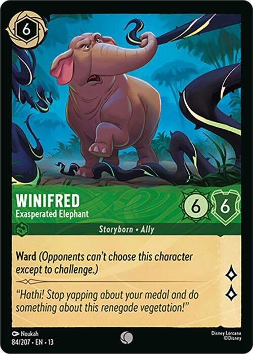 Image for Winifred - Exasperated Elephant (84/207) [Attack of the Vine!] (13) - Disney Lorcana