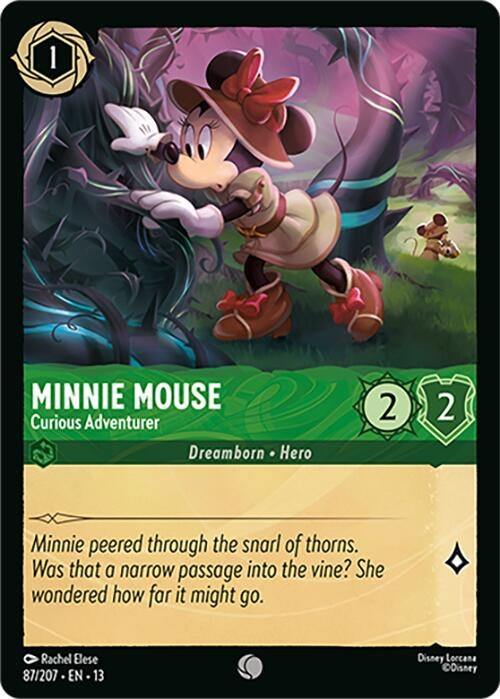 Image for Minnie Mouse - Curious Adventurer (87/207) (Cold Foil) [Attack of the Vine!] (13) - Disney Lorcana