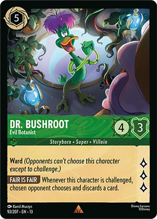 Image for Dr. Bushroot - Evil Botanist (92/207) [Attack of the Vine!] (13) - Disney Lorcana