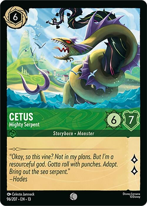 Image for Cetus - Mighty Serpent (96/207) [Attack of the Vine!] (13) - Disney Lorcana