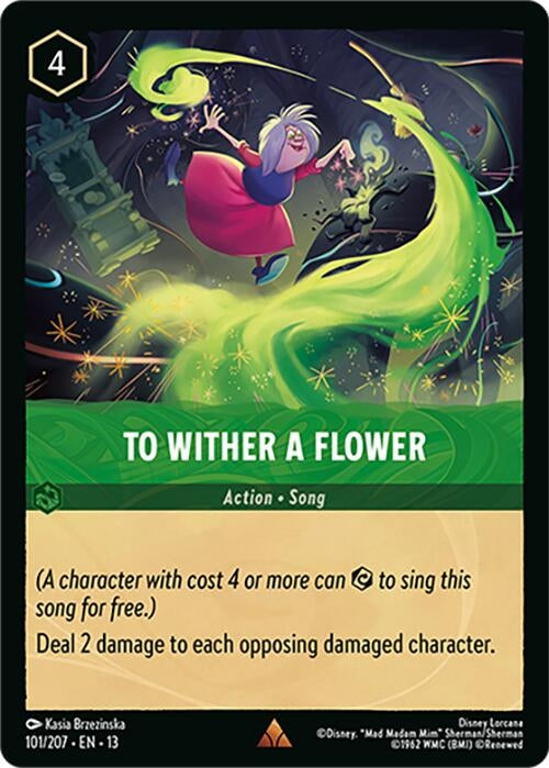 Image for To Wither a Flower (101/207) [Attack of the Vine!] (13) - Disney Lorcana