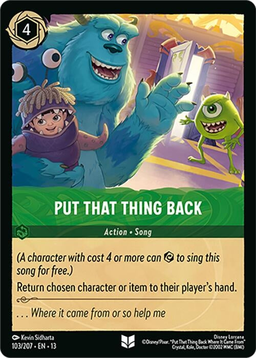 Image for Put That Thing Back (103/207) [Attack of the Vine!] (13) - Disney Lorcana