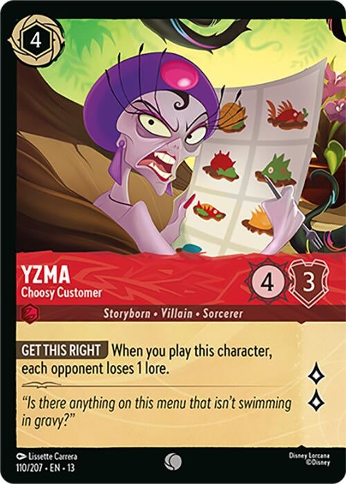 Image for Yzma - Choosy Customer (Foil) (110/207) (Cold Foil) [Attack of the Vine!] (13) - Disney Lorcana