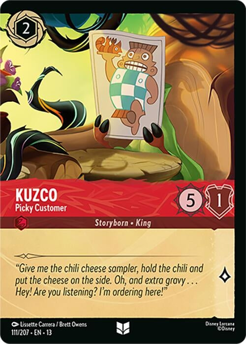 Image for Kuzco - Picky Customer (Foil) (111/207) (Cold Foil) [Attack of the Vine!] (13) - Disney Lorcana