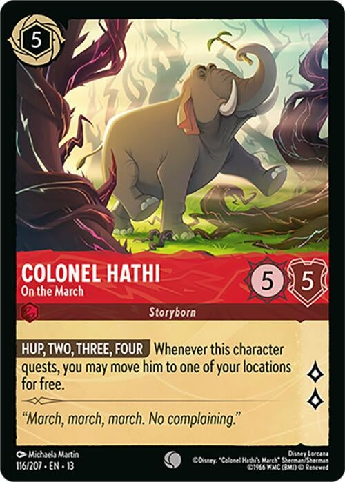 Image for Colonel Hathi - On the March (116/207) [Attack of the Vine!] (13) - Disney Lorcana