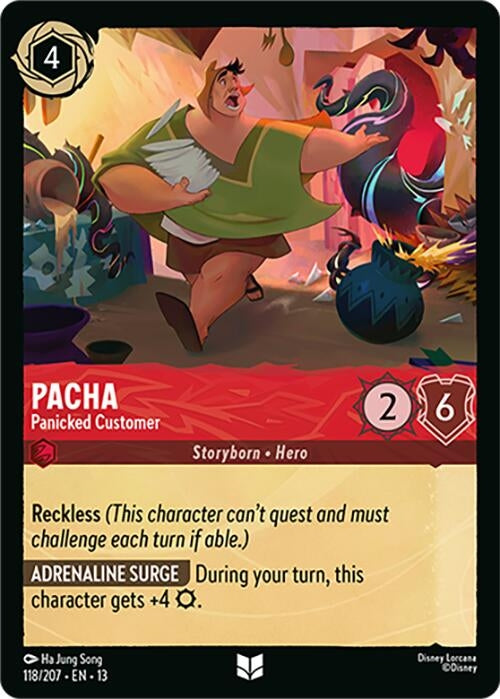Image for Pacha - Panicked Customer (118/207) (Cold Foil) [Attack of the Vine!] (13) - Disney Lorcana