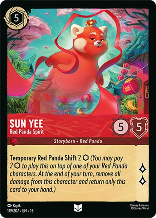 Image for Sun Yee - Red Panda Spirit (119/207) [Attack of the Vine!] (13) - Disney Lorcana