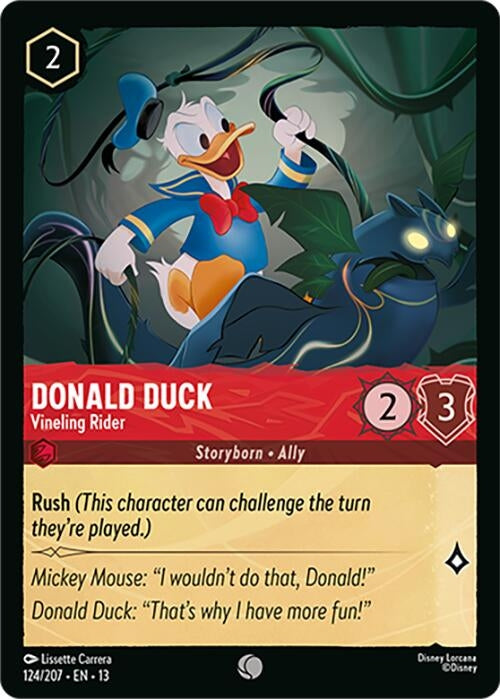 Image for Donald Duck - Vineling Rider (124/207) [Attack of the Vine!] (13) - Disney Lorcana