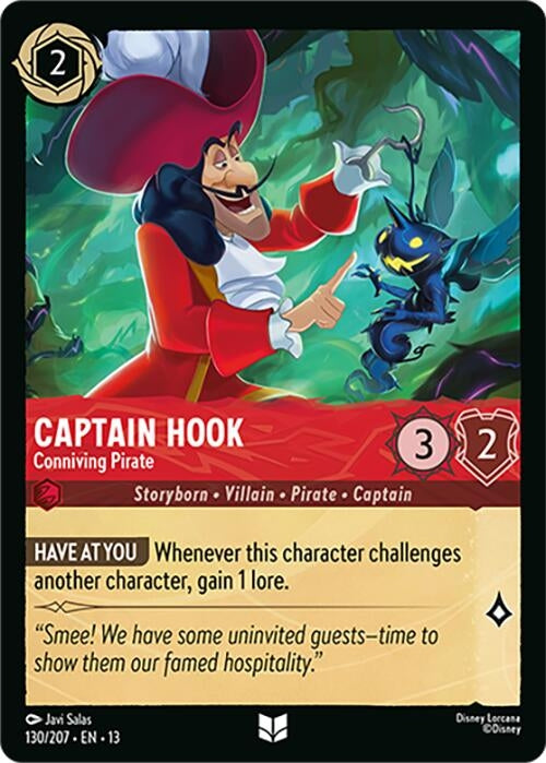 Image for Captain Hook - Conniving Pirate (130/207) [Attack of the Vine!] (13) - Disney Lorcana