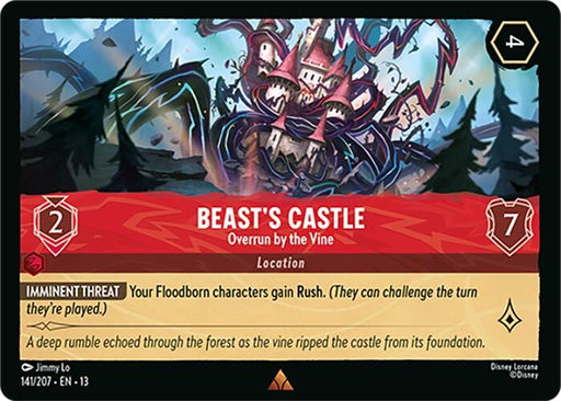 Image for Beast's Castle - Overrun by the Vine (141/207) (Cold Foil) [Attack of the Vine!] (13) - Disney Lorcana