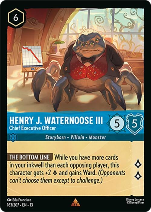 Image for Henry J. Waternoose III - Chief Executive Officer (163/207) [Attack of the Vine!] (13) - Disney Lorcana