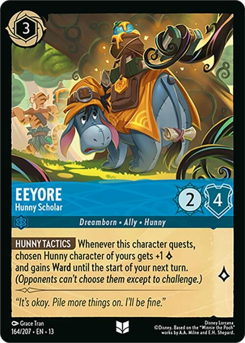 Image for Eeyore - Hunny Scholar (164/207) (Cold Foil) [Attack of the Vine!] (13) - Disney Lorcana