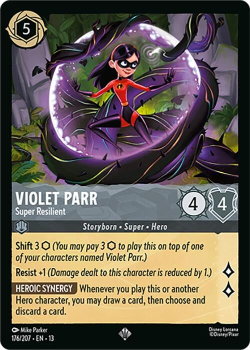 Image for Violet Parr - Super Resilient (176/207) (Cold Foil) [Attack of the Vine!] (13) - Disney Lorcana
