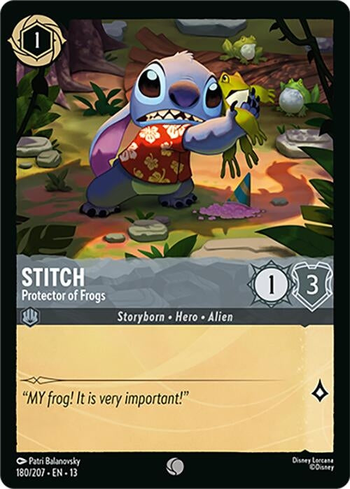 Image for Stitch - Protector of Frogs (180/207) [Attack of the Vine!] (13) - Disney Lorcana
