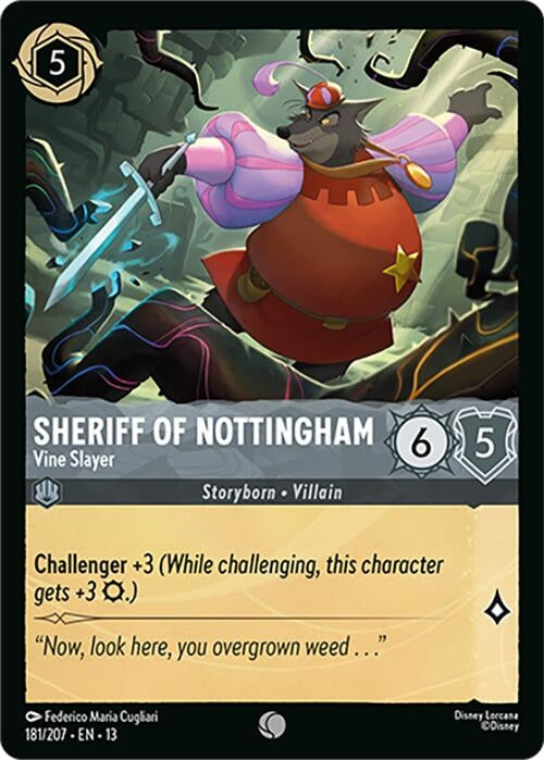 Image for Sheriff of Nottingham - Vine Slayer (181/207) [Attack of the Vine!] (13) - Disney Lorcana