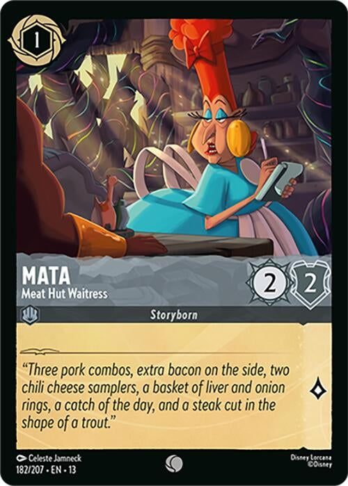 Image for Mata - Meat Hut Waitress (182/207) [Attack of the Vine!] (13) - Disney Lorcana