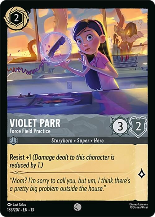 Image for Violet Parr - Force Field Practice (183/207) [Attack of the Vine!] (13) - Disney Lorcana