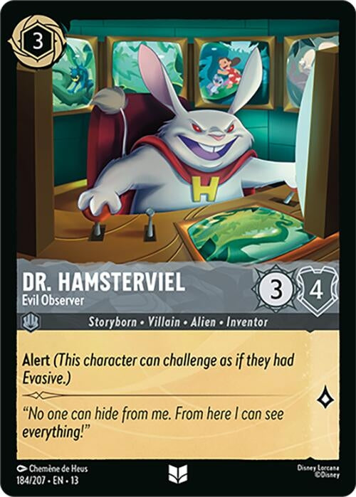 Image for Dr. Hamsterviel - Evil Observer (184/207) [Attack of the Vine!] (13) - Disney Lorcana