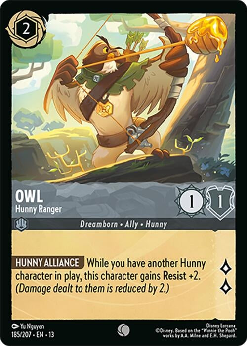 Image for Owl - Hunny Ranger (185/207) [Attack of the Vine!] (13) - Disney Lorcana