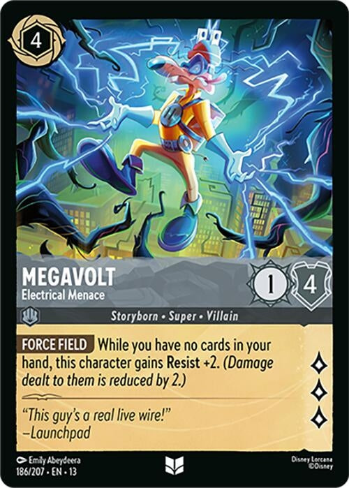 Image for Megavolt - Electrical Menace (186/207) [Attack of the Vine!] (13) - Disney Lorcana