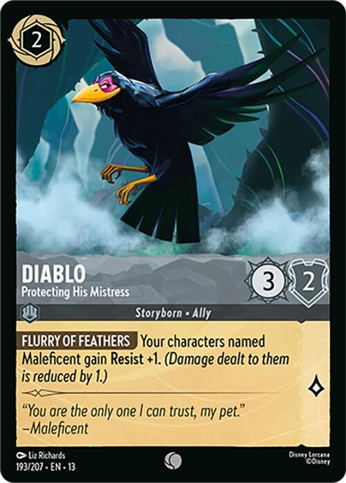 Image for Diablo - Protecting His Mistress (193/207) (Cold Foil) [Attack of the Vine!] (13) - Disney Lorcana