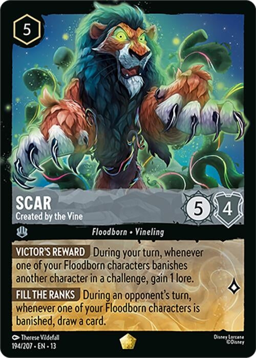 Image for Scar - Created by the Vine (194/204) (Cold Foil) [Attack of the Vine!] (13) - Disney Lorcana