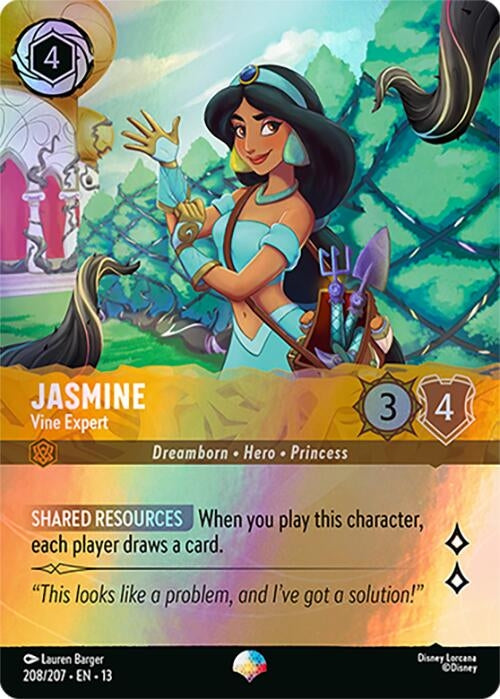 Image for Jasmine - Vine Expert (Epic) (208/204) (Holofoil) [Attack of the Vine!] (13) - Disney Lorcana