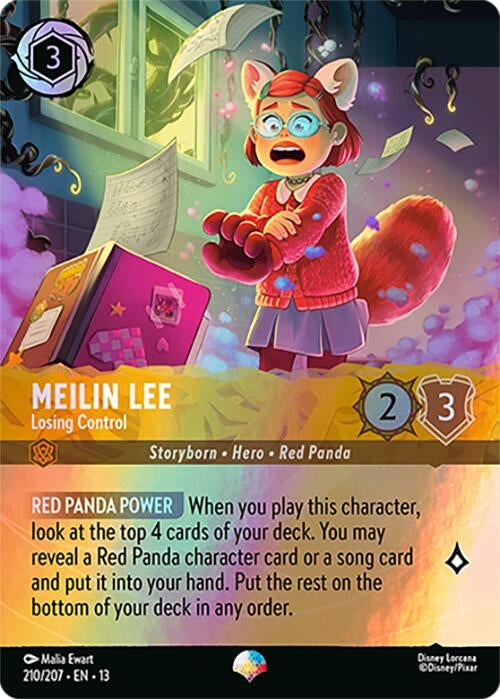 Image for Meilin Lee - Losing Control (Epic) (210/204) (Holofoil) [Attack of the Vine!] (13) - Disney Lorcana