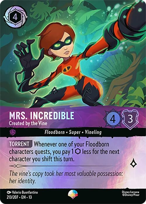 Image for Mrs. Incredible - Created by the Vine (Epic) (213/204) (Holofoil) [Attack of the Vine!] (13) - Disney Lorcana