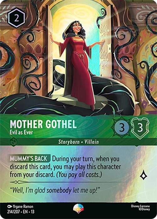 Image for Mother Gothel - Evil as Ever (Epic) (214/204) (Holofoil) [Attack of the Vine!] (13) - Disney Lorcana