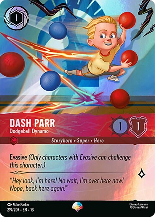 Image for Dash Parr - Dodgeball Dynamo (Epic) (219/204) (Holofoil) [Attack of the Vine!] (13) - Disney Lorcana