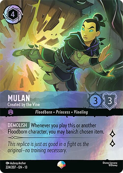 Image for Mulan - Created by the Vine (Epic) (224/204) (Holofoil) [Attack of the Vine!] (13) - Disney Lorcana