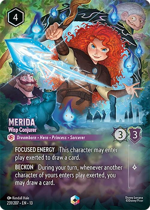 Image for Merida - Wisp Conjurer (Enchanted) (231/204) (Holofoil) [Attack of the Vine!] (13) - Disney Lorcana
